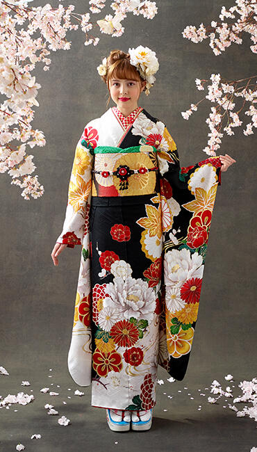 袋帯 金糸 金彩 色紙道長四季の彩文 松 桔梗 花柄 フォーマル NO